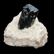Natural Black Tourmaline crystal in Quartzite 74*68*84mm 442g Rocks and Things Store