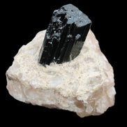 Natural Black Tourmaline crystal in Quartzite 74*68*84mm 442g Rocks and Things Store