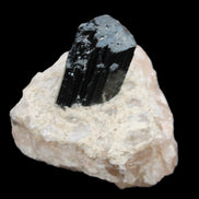 Natural Black Tourmaline crystal in Quartzite 74*68*84mm 442g Rocks and Things Store