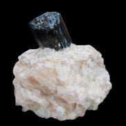 Natural Black Tourmaline crystal in Quartzite 74*68*84mm 442g Rocks and Things Store