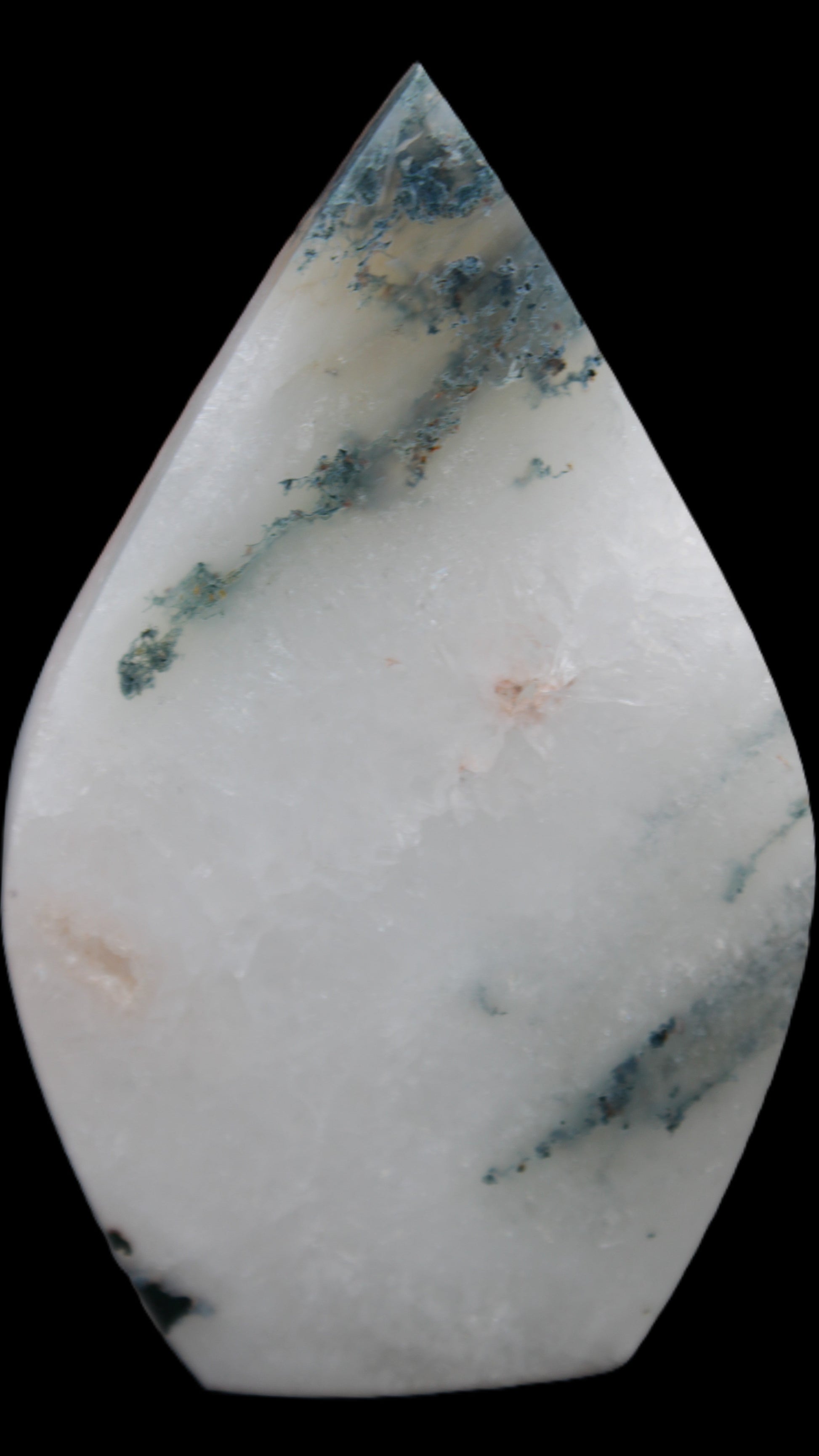 Ocean Grass Agate water drop 81*30*137mm 462g Rocks and Things