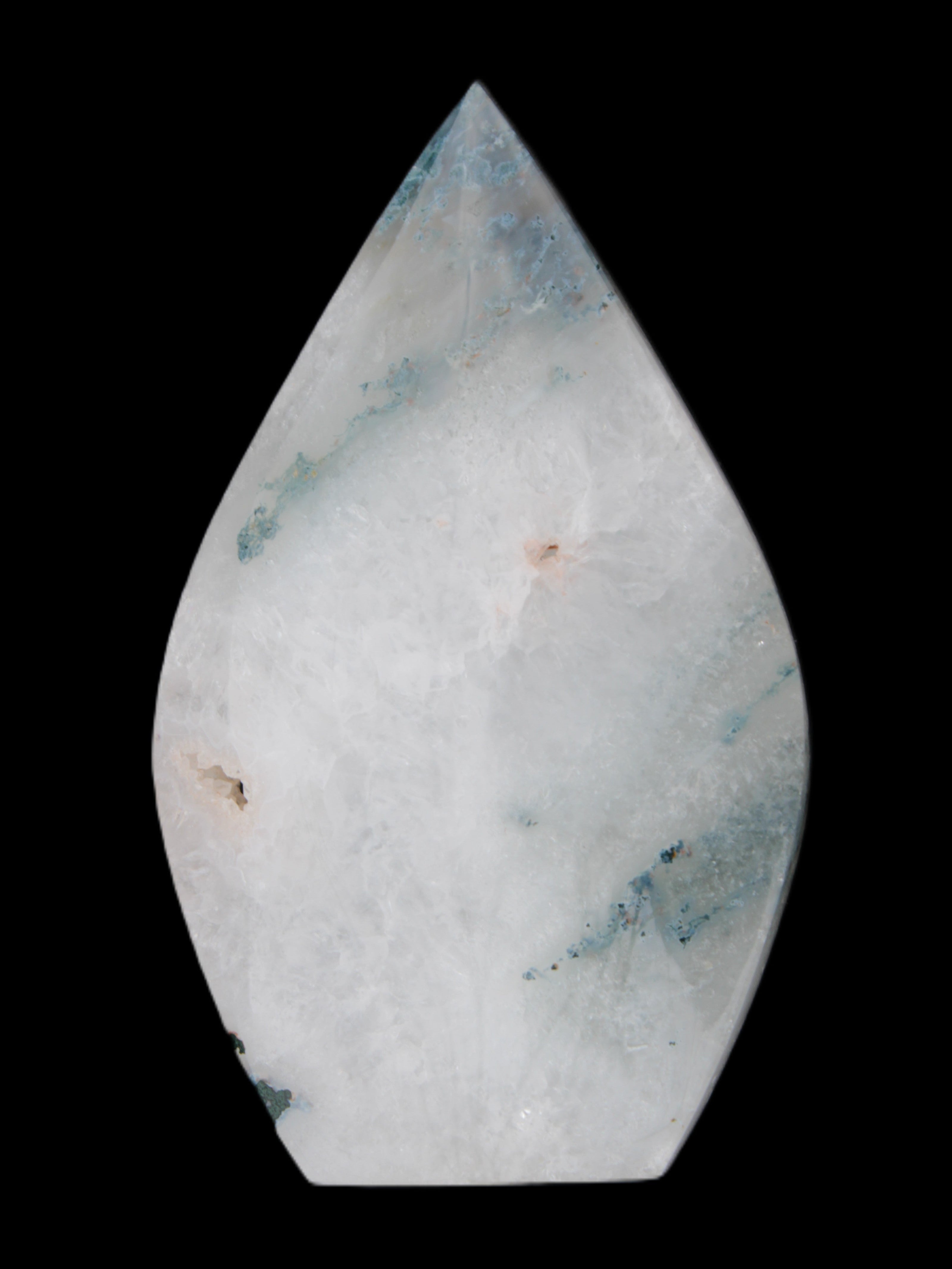 Ocean Grass Agate water drop 81*30*137mm 462g Rocks and Things
