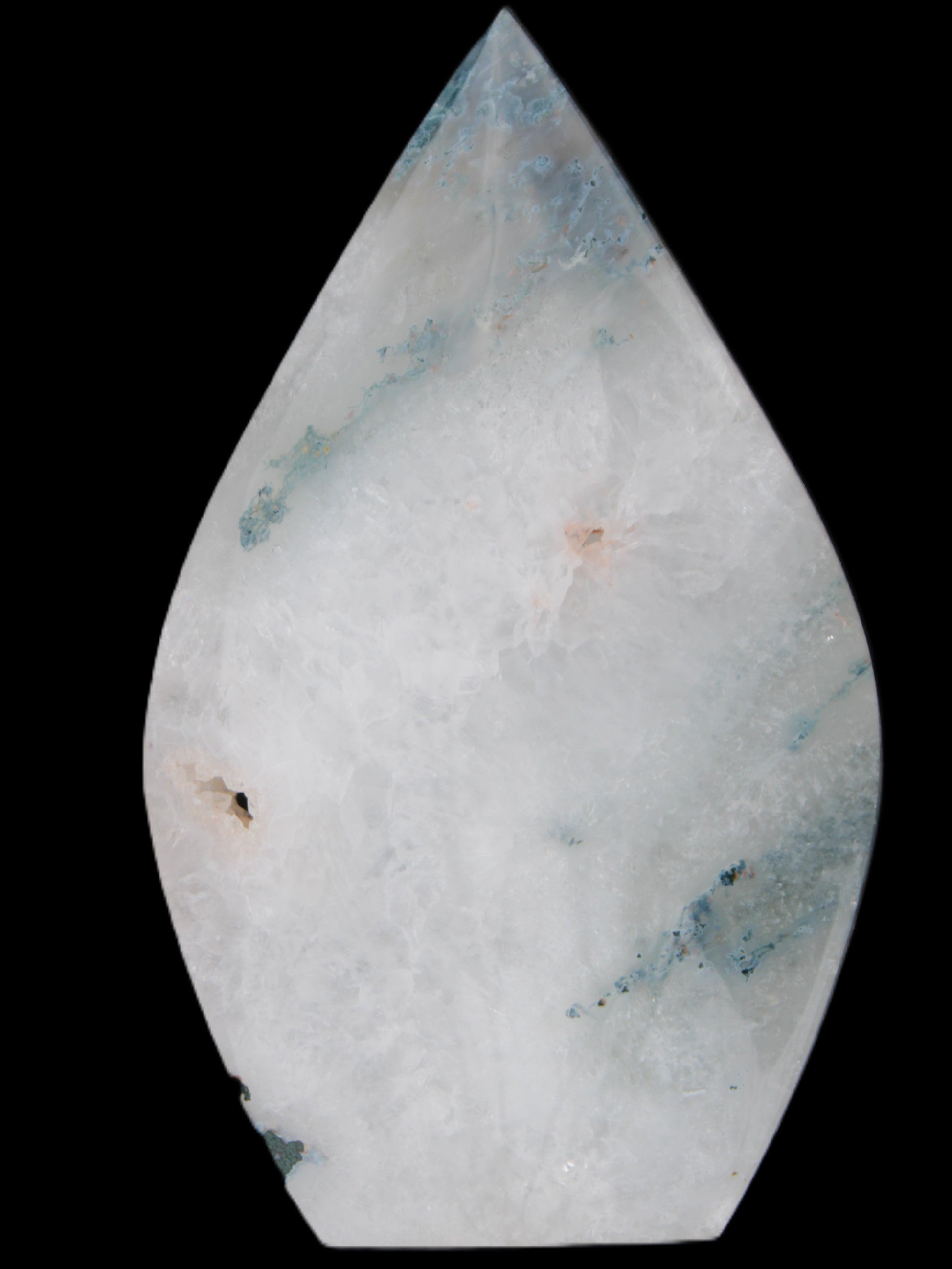 Ocean Grass Agate water drop 81*30*137mm 462g Rocks and Things