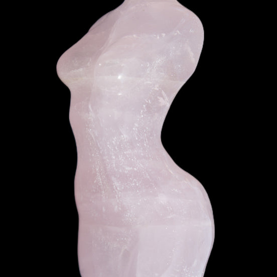Rose Quartz goddess 80*37mm 126g in sunlight - Rocks and Things Store