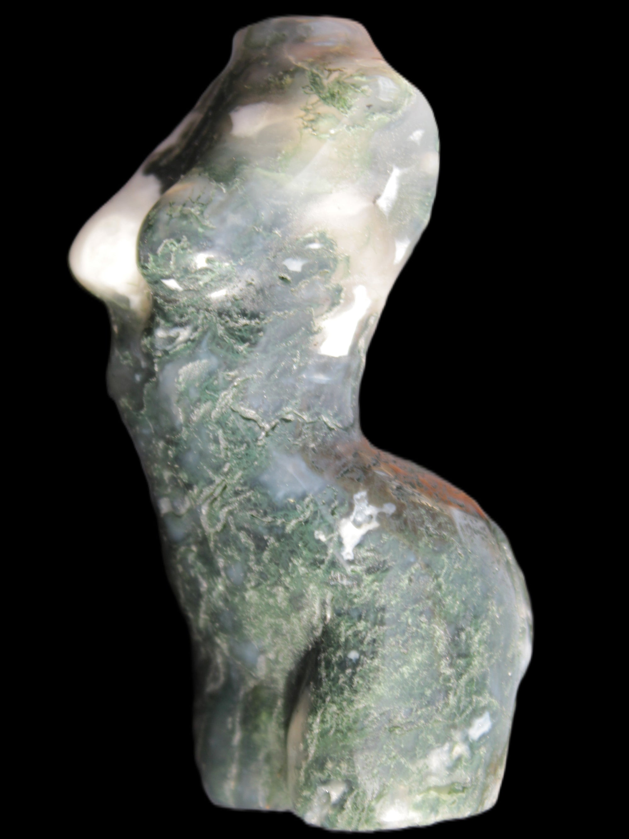 Moss Agate goddess 76*39mm 133g Rocks and Things Store