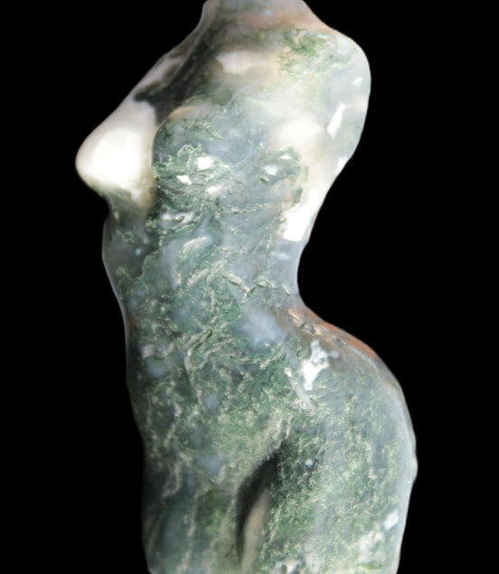 Moss Agate goddess 76*39mm 133g Rocks and Things Store