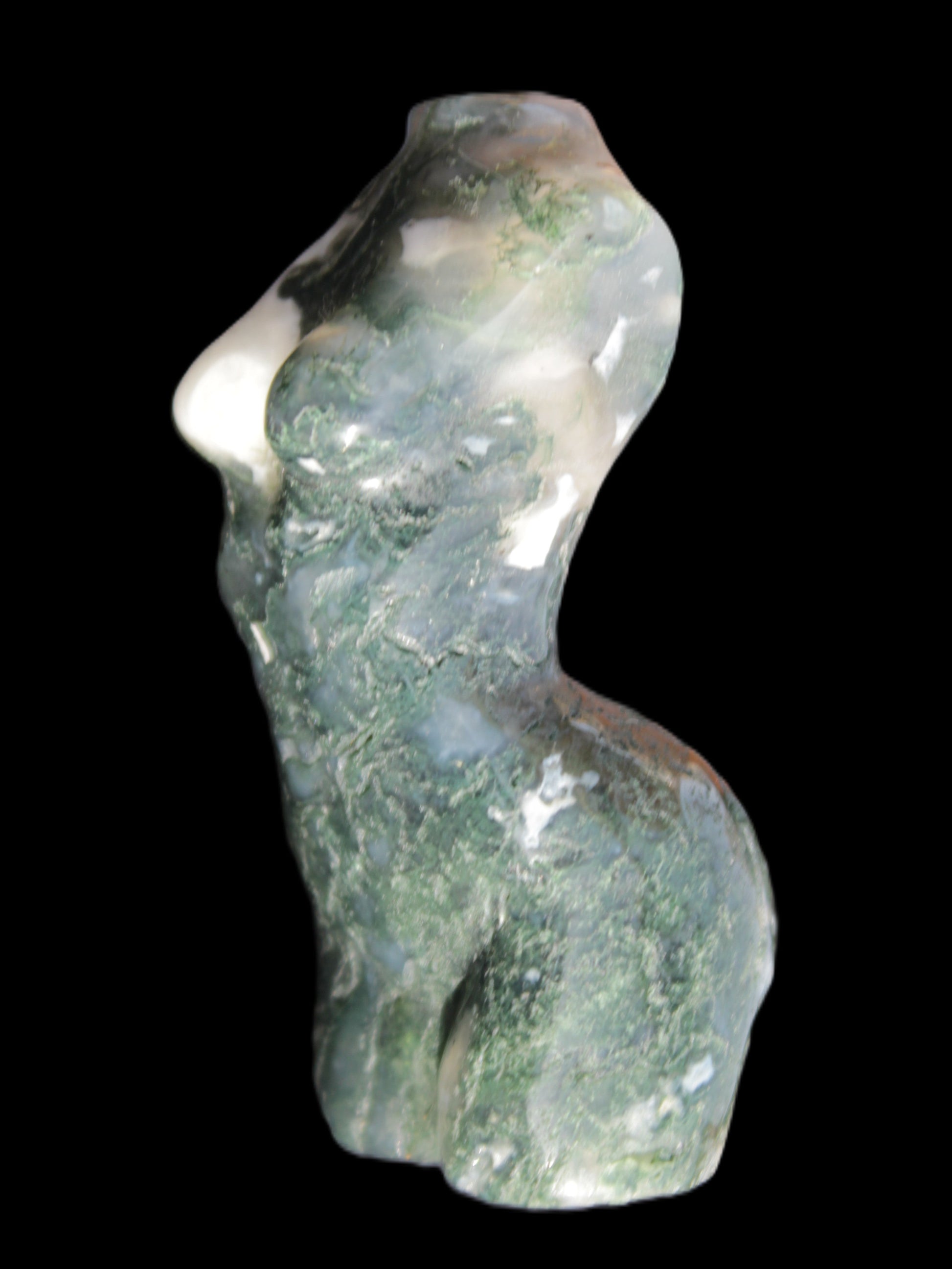 Moss Agate goddess 76*39mm 133g Rocks and Things Store