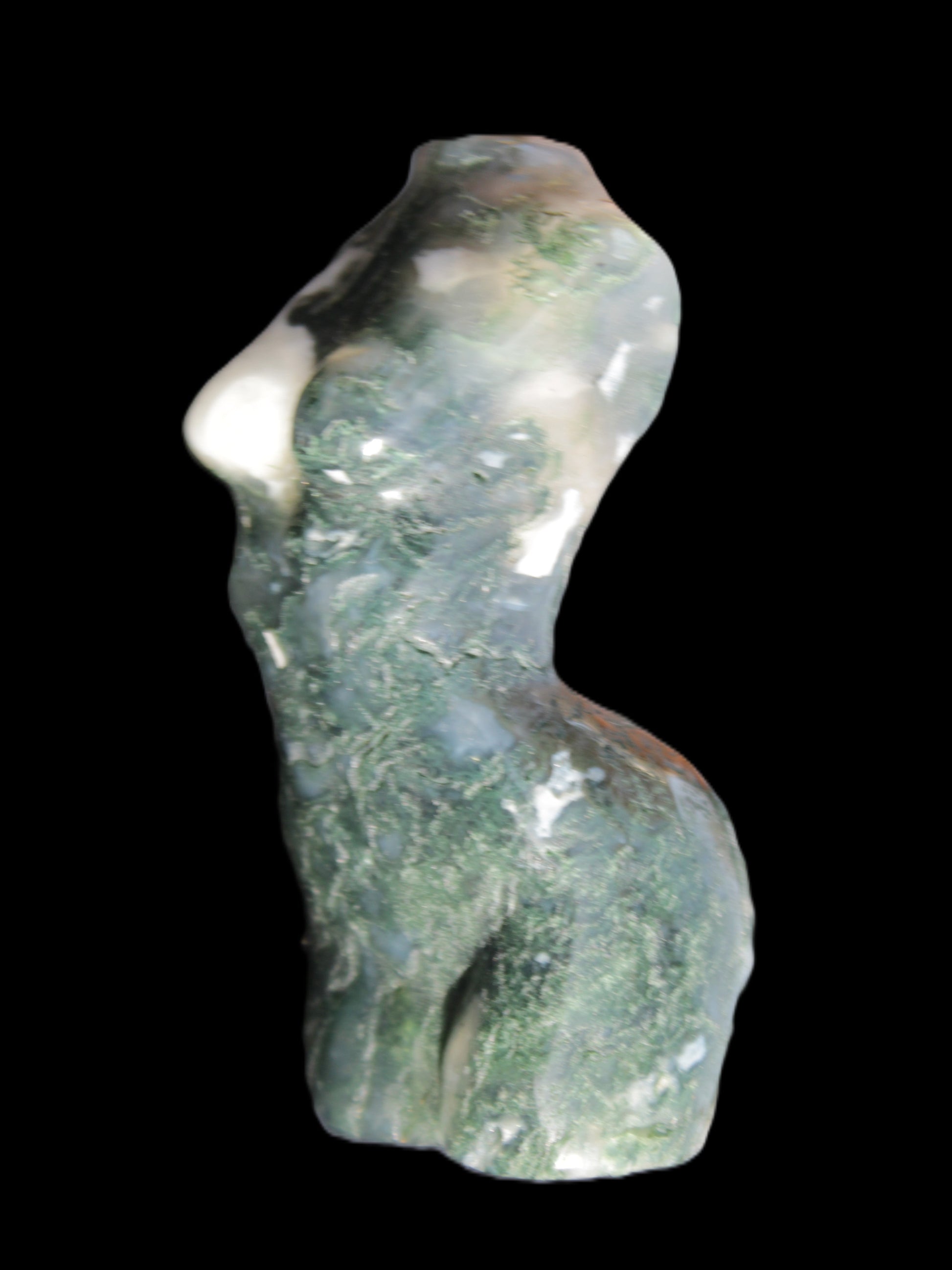 Moss Agate goddess 76*39mm 133g Rocks and Things Store