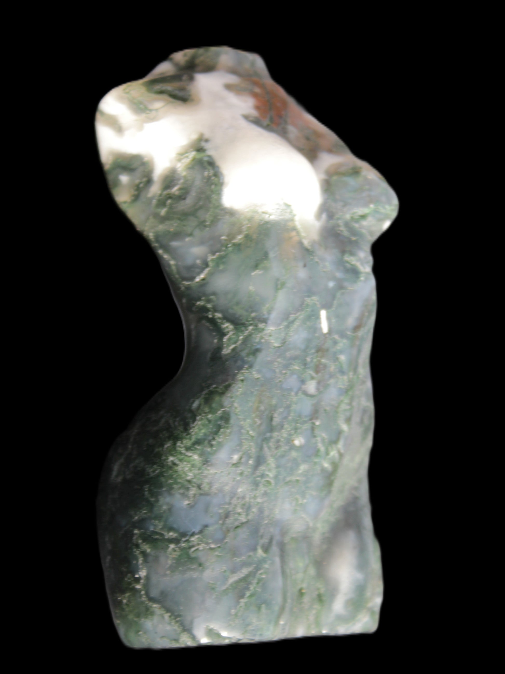 Moss Agate goddess 76*39mm 133g Rocks and Things Store