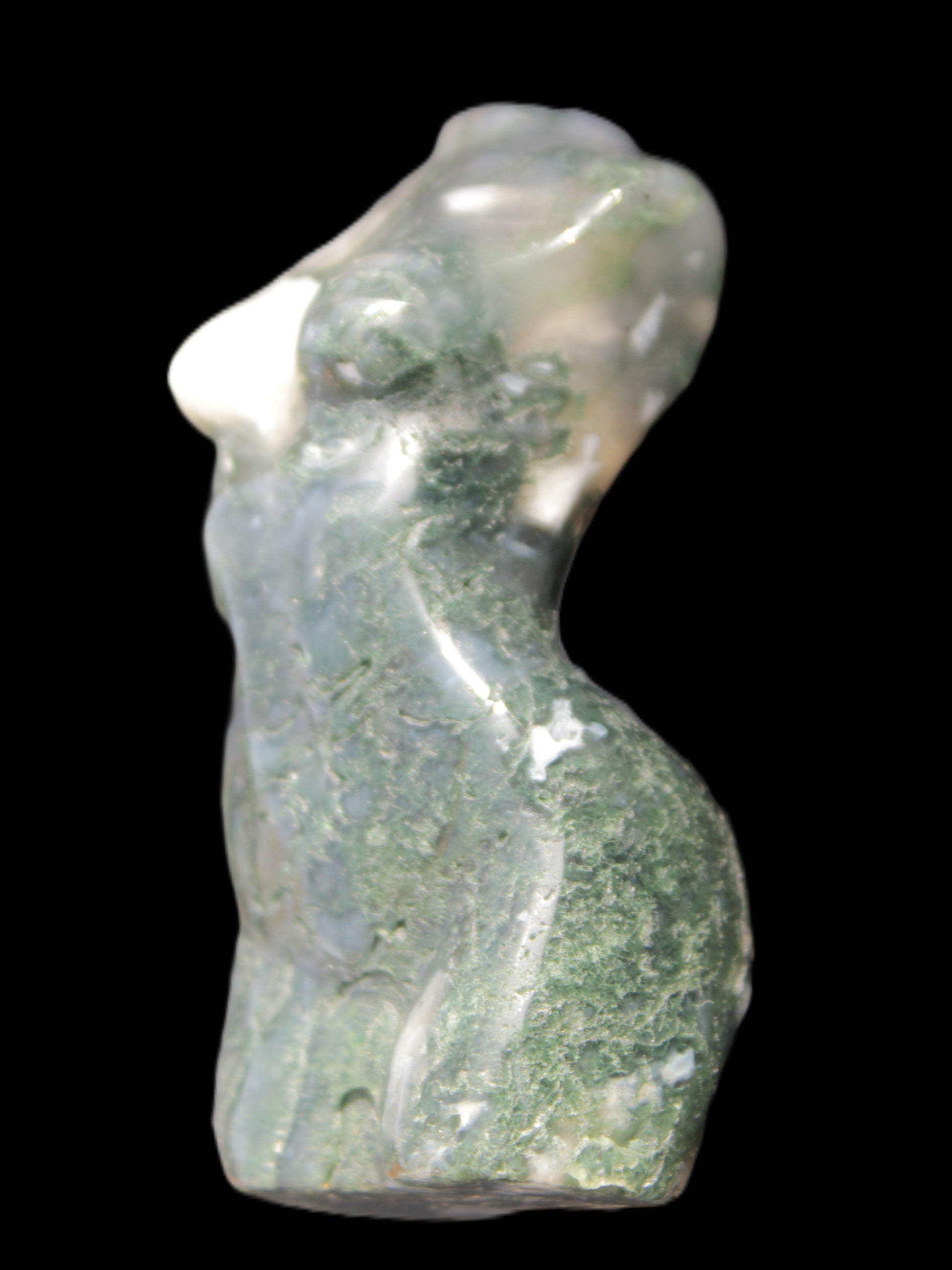 Moss Agate goddess 76*39mm 133g Rocks and Things Store