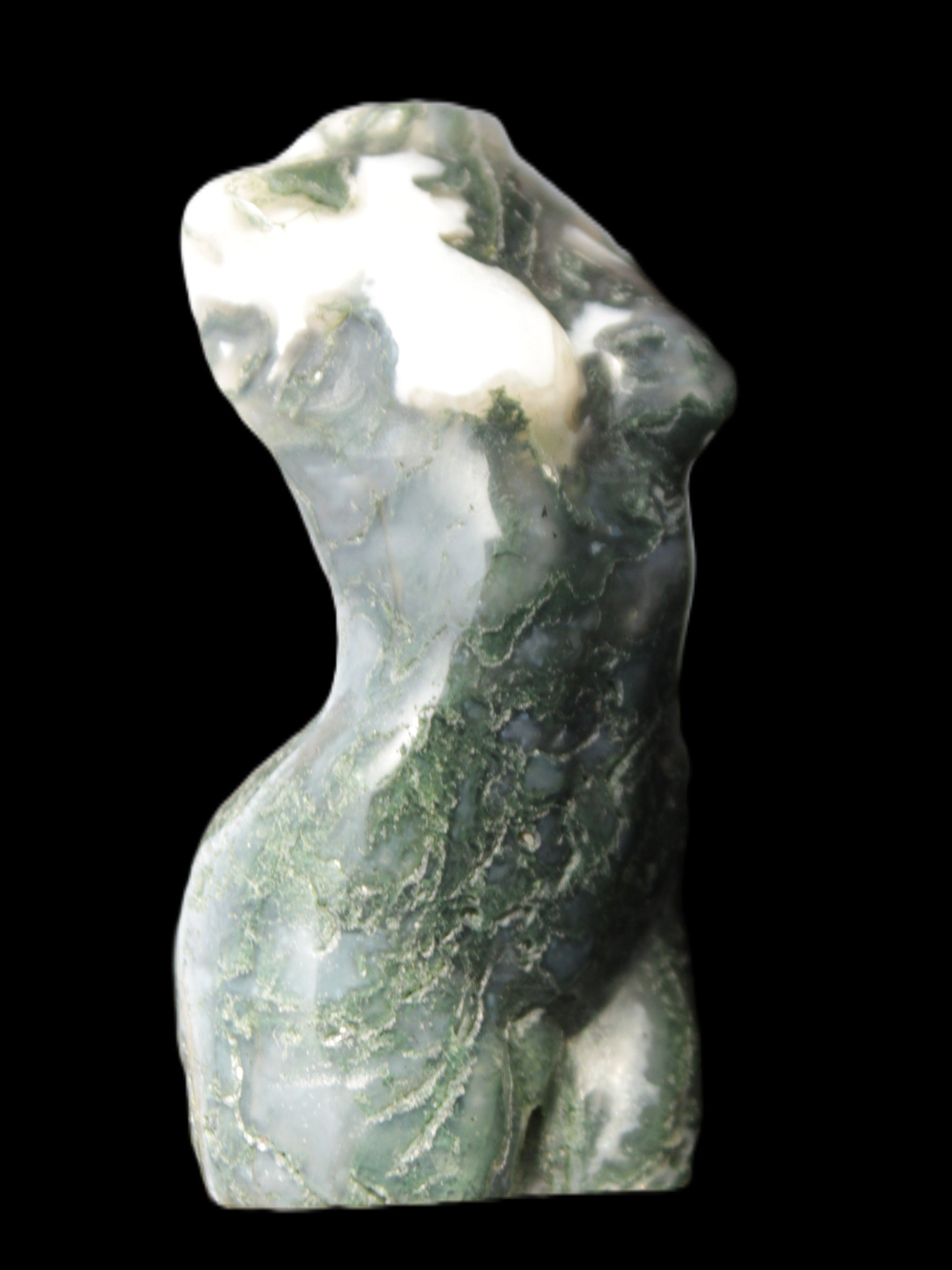 Moss Agate goddess 76*39mm 133g Rocks and Things Store