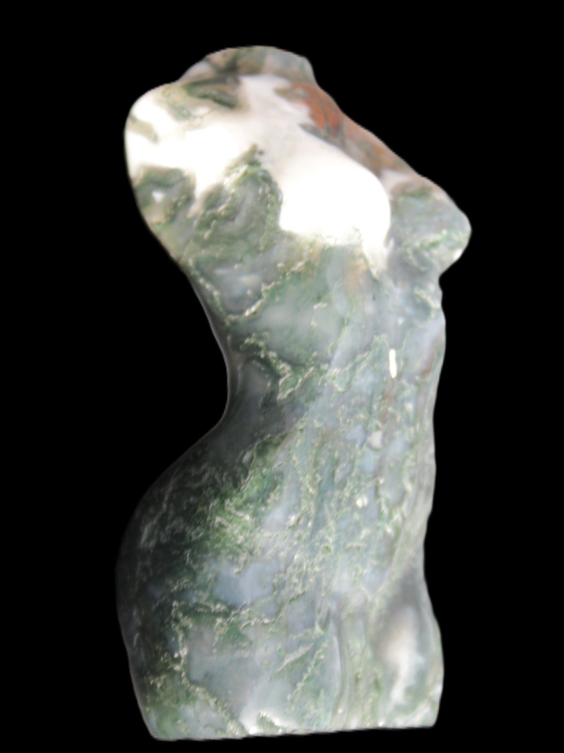 Moss Agate goddess 76*39mm 133g Rocks and Things Store