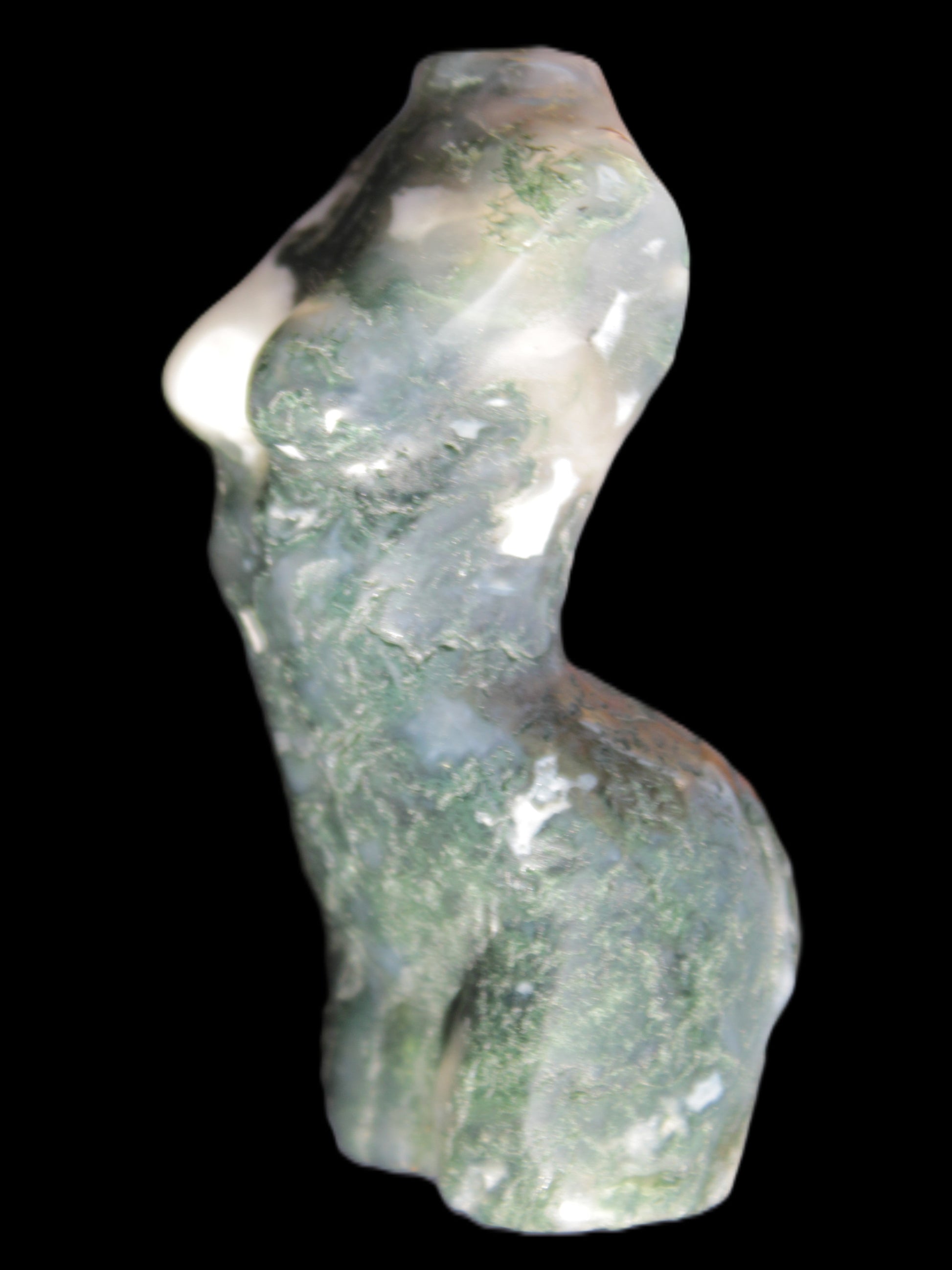 Moss Agate goddess 76*39mm 133g Rocks and Things Store