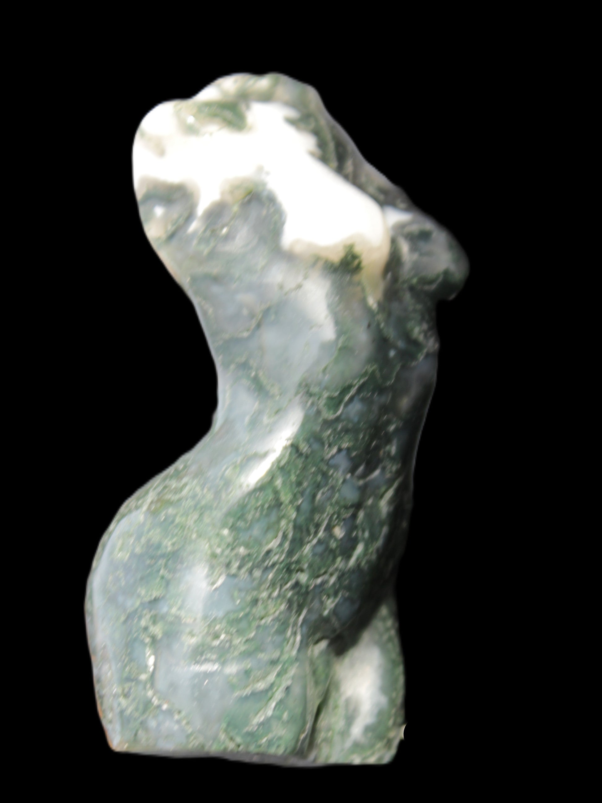 Moss Agate goddess 76*39mm 133g Rocks and Things Store