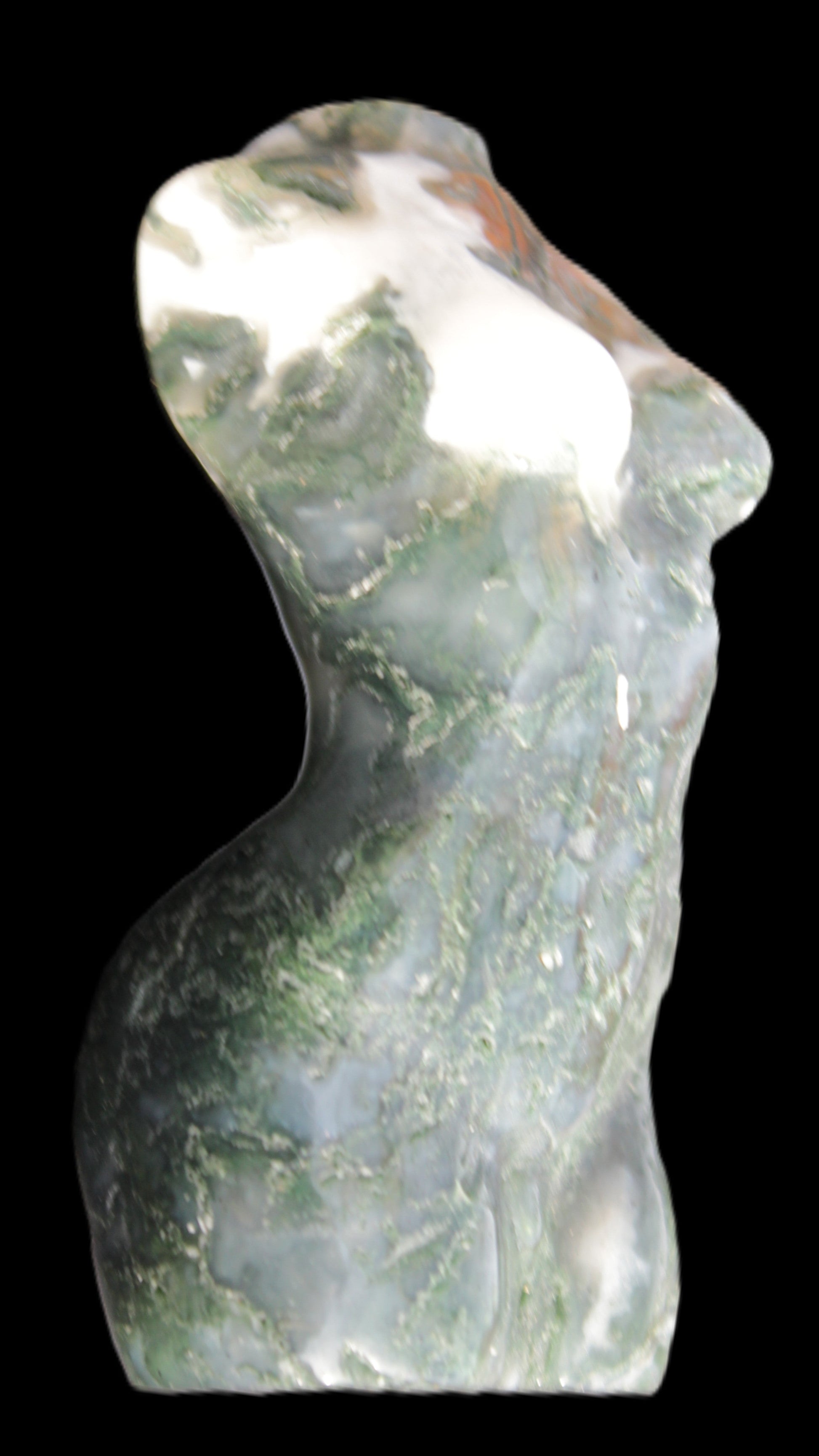 Moss Agate goddess 76*39mm 133g Rocks and Things Store
