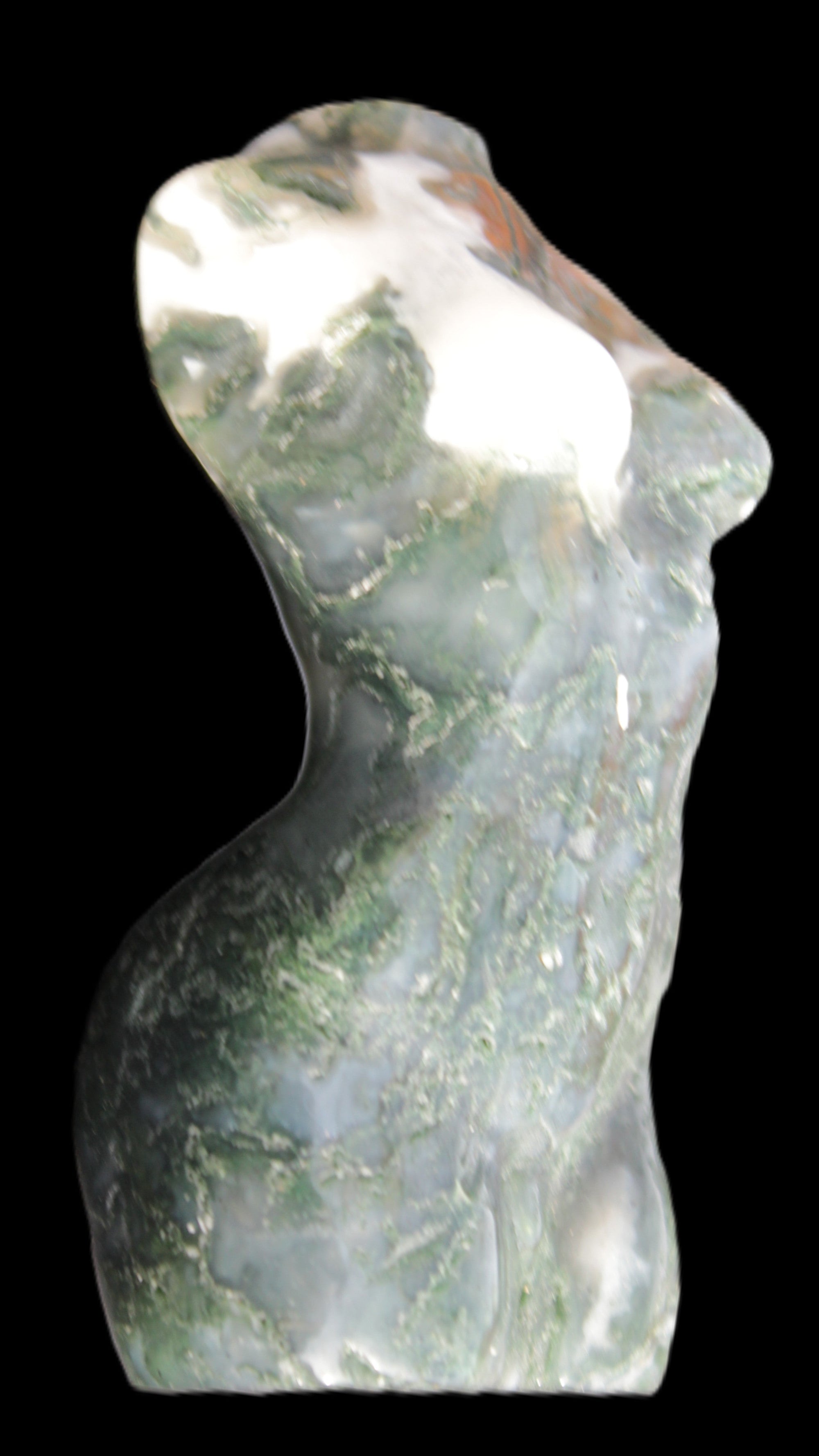 Moss Agate goddess 76*39mm 133g Rocks and Things Store