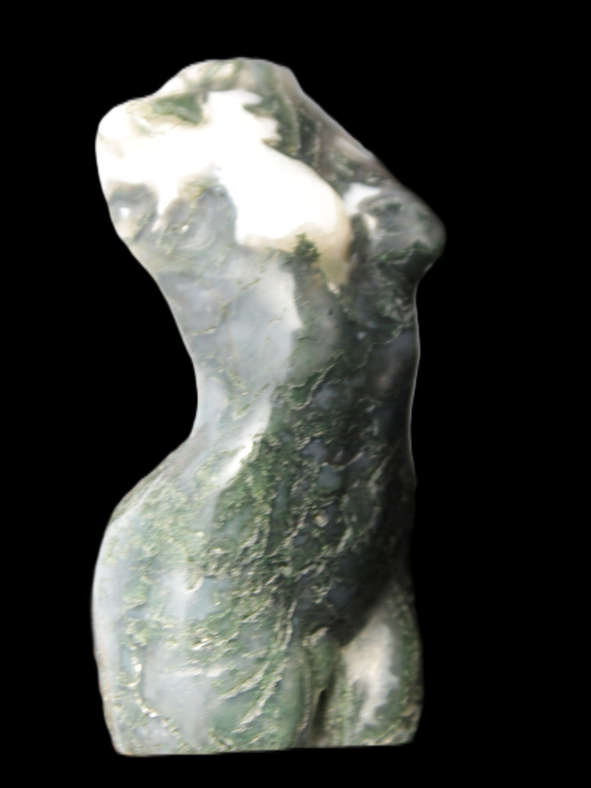 Moss Agate goddess 76*39mm 133g Rocks and Things Store