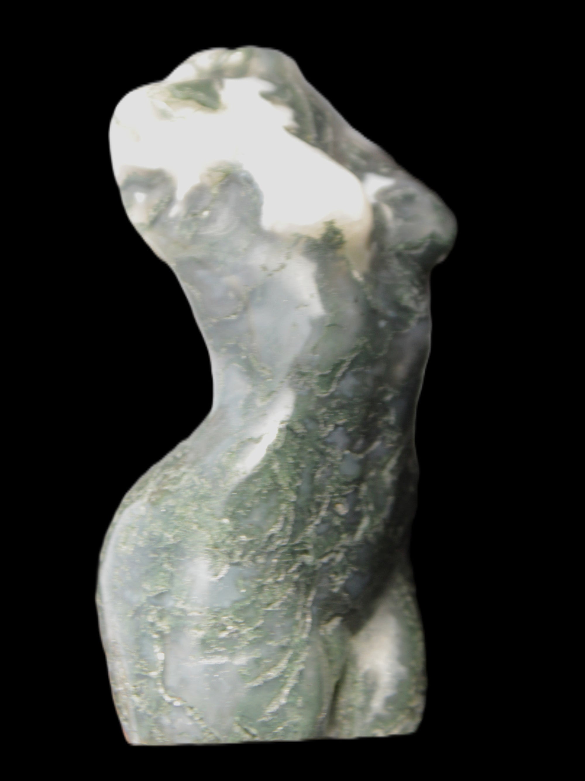 Moss Agate goddess 76*39mm 133g Rocks and Things Store