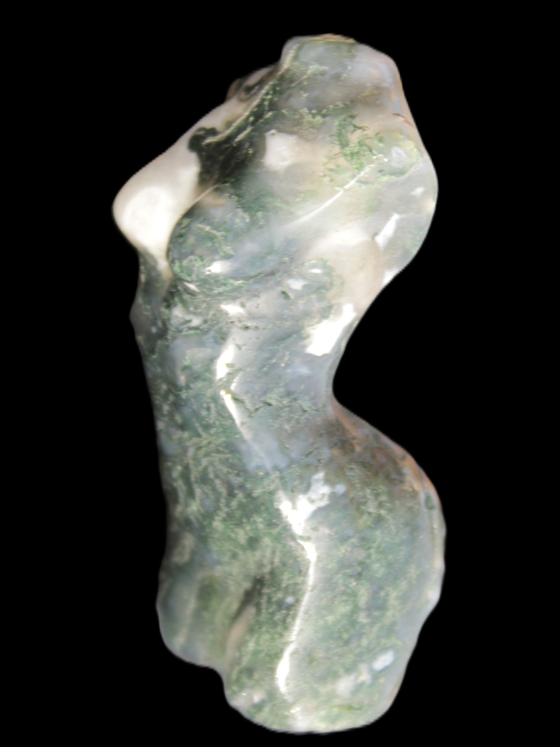 Moss Agate goddess 76*39mm 133g Rocks and Things Store