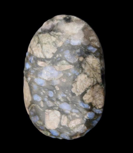 Llanite Que Sera palm stone 52*17*35mm 55g in sunlight - Rocks and Things Store