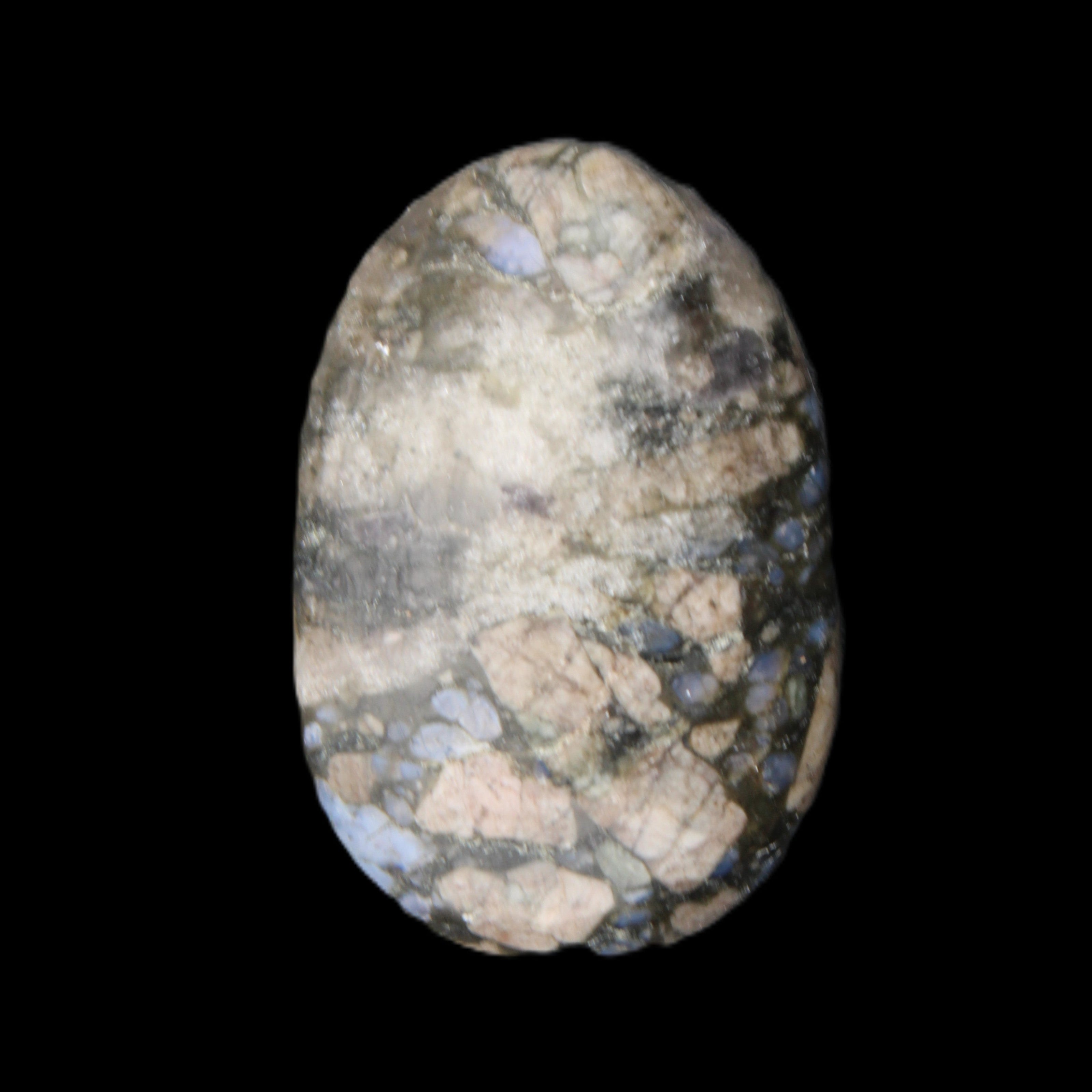 Llanite Que Sera palm stone 52*17*35mm 55g in sunlight - Rocks and Things Store