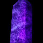 Lepidolite Mica wand 76mm 80g in UV light - Rocks and Things Store