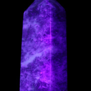 Lepidolite Mica wand 76mm 80g in UV light - Rocks and Things Store