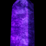 Lepidolite Mica wand 76mm 80g in UV light - Rocks and Things Store