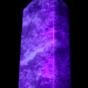 Lepidolite Mica wand 76mm 80g in UV light - Rocks and Things Store