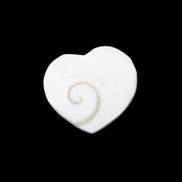 Orthoceras Polished heart 30-37mm 4-7g in sunlight - Rocks and Things Store