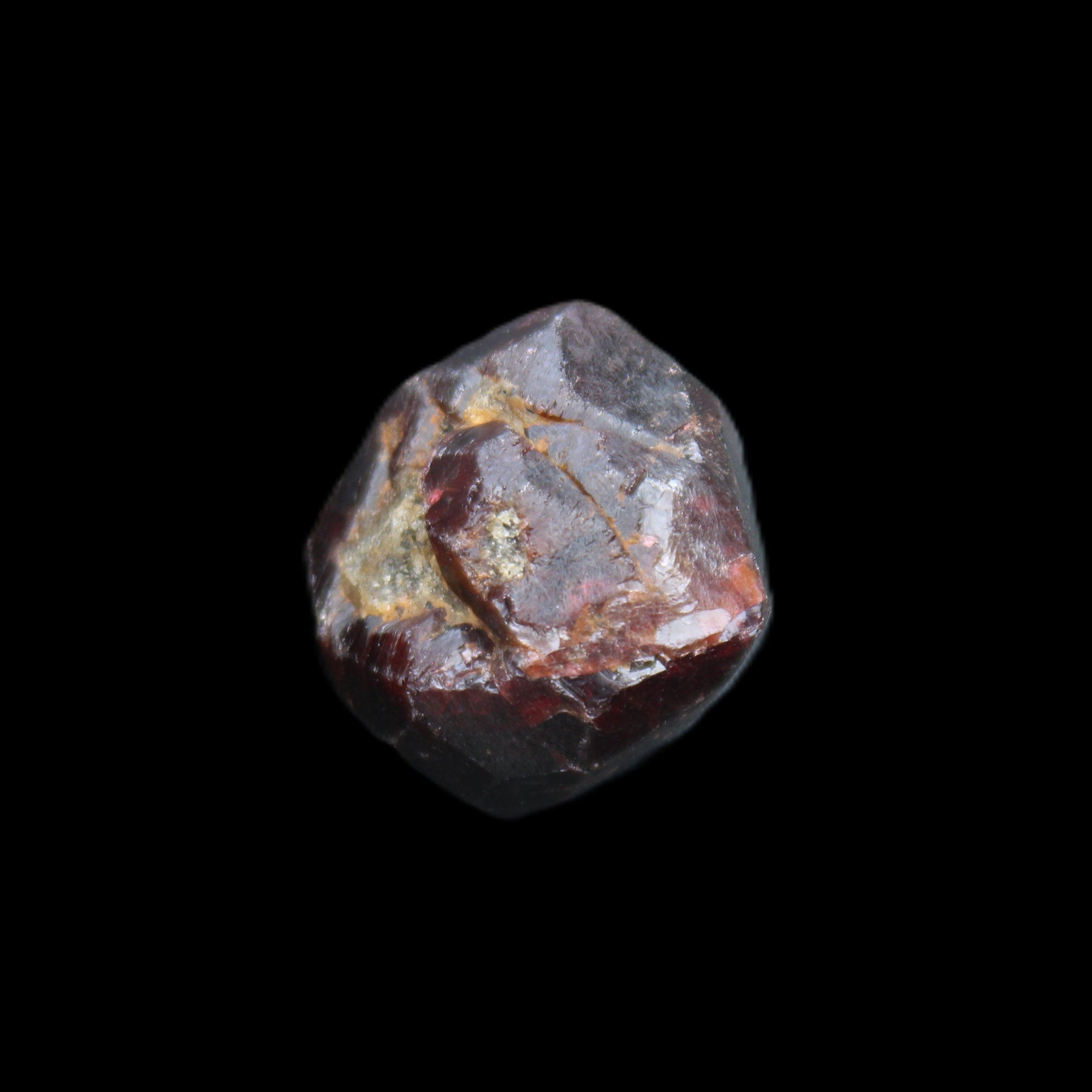 Red Pyrope Garnet crystal 25mm 19g in sunlight - Rocks and Things Store