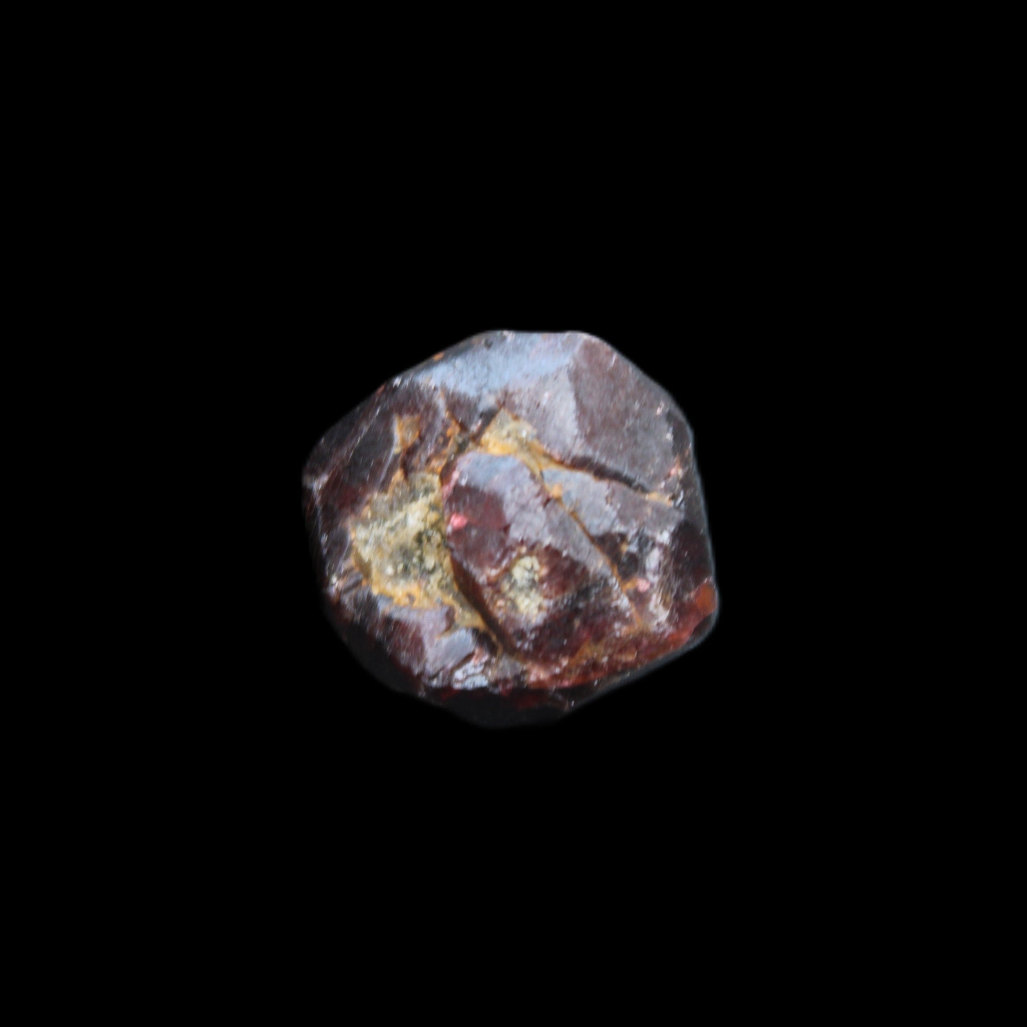 Red Pyrope Garnet crystal 25mm 19g in sunlight - Rocks and Things Store