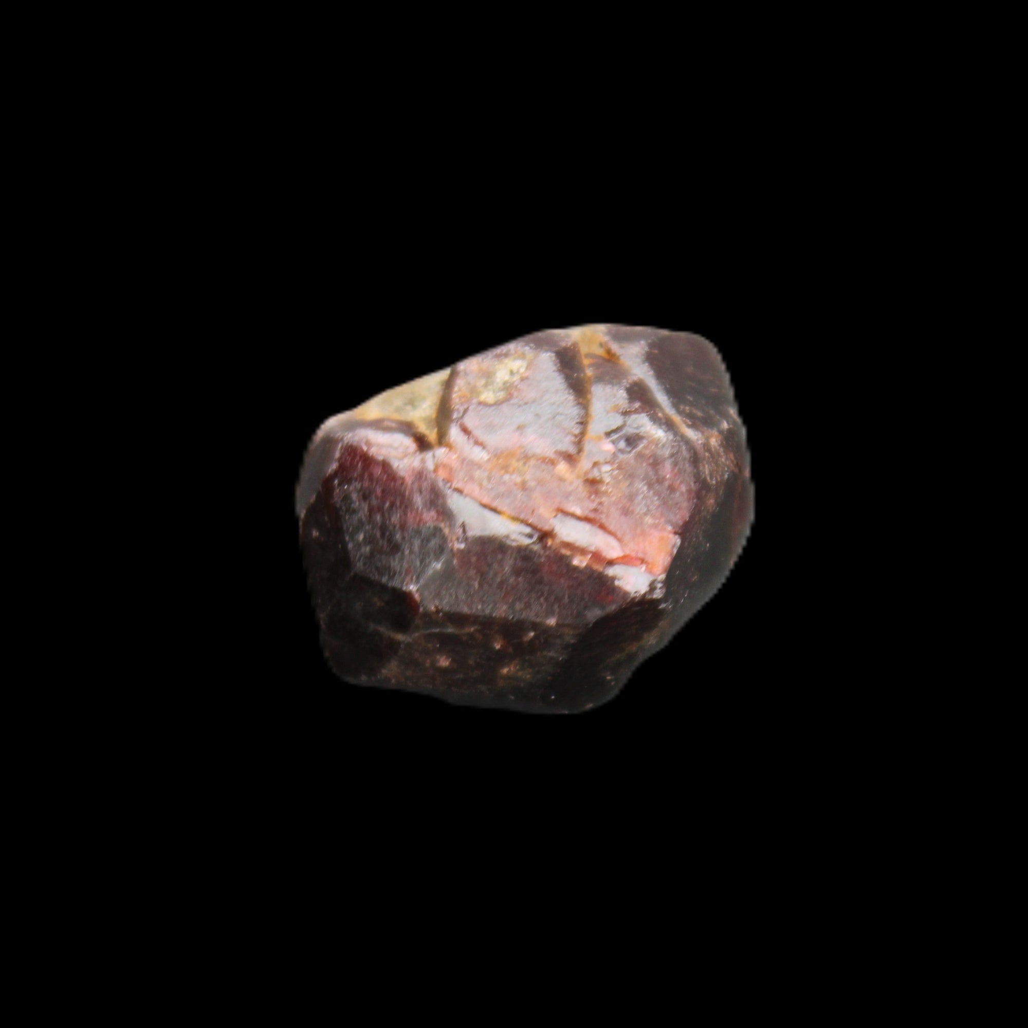 Red Pyrope Garnet crystal 25mm 19g in sunlight - Rocks and Things Store