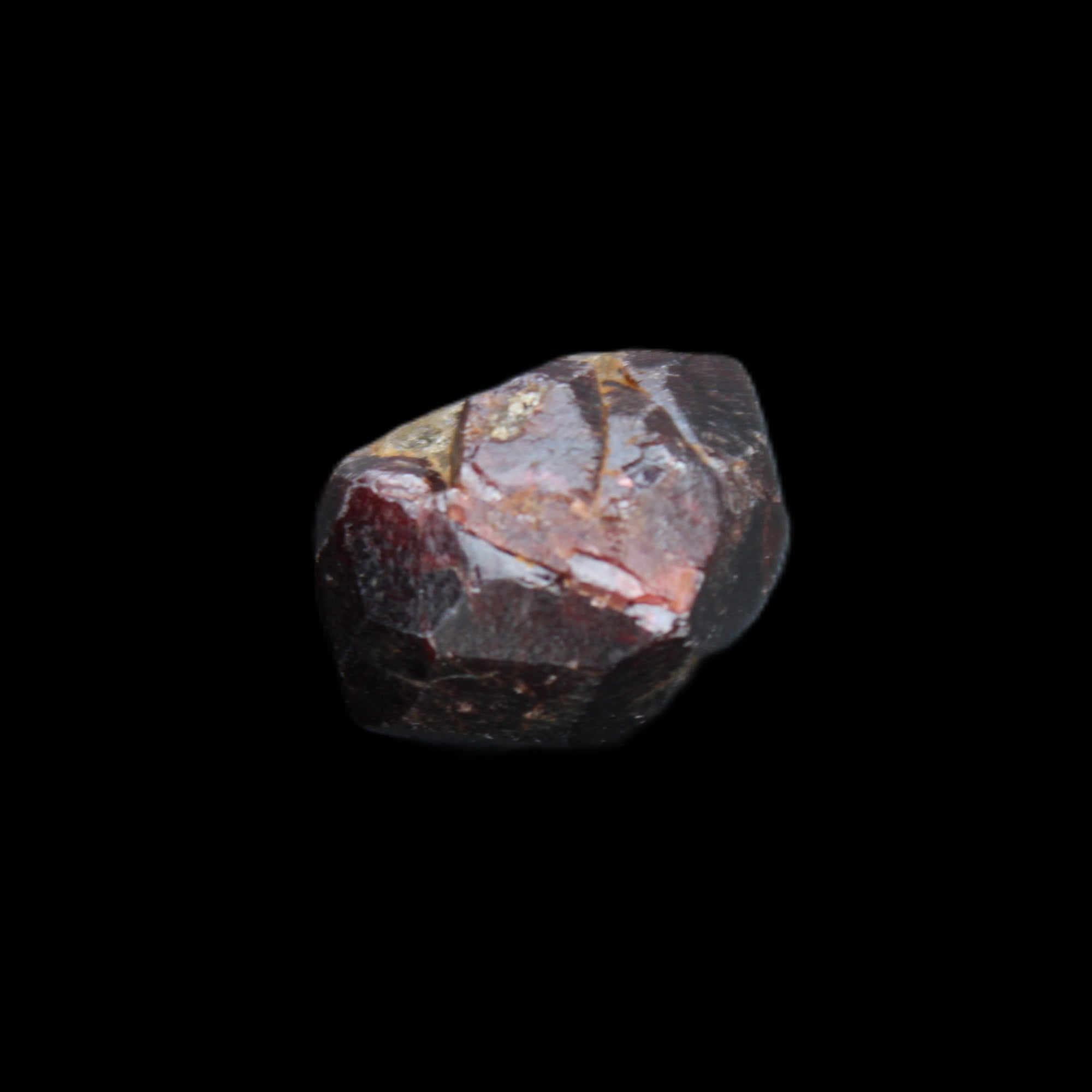 Red Pyrope Garnet crystal 25mm 19g in sunlight - Rocks and Things Store