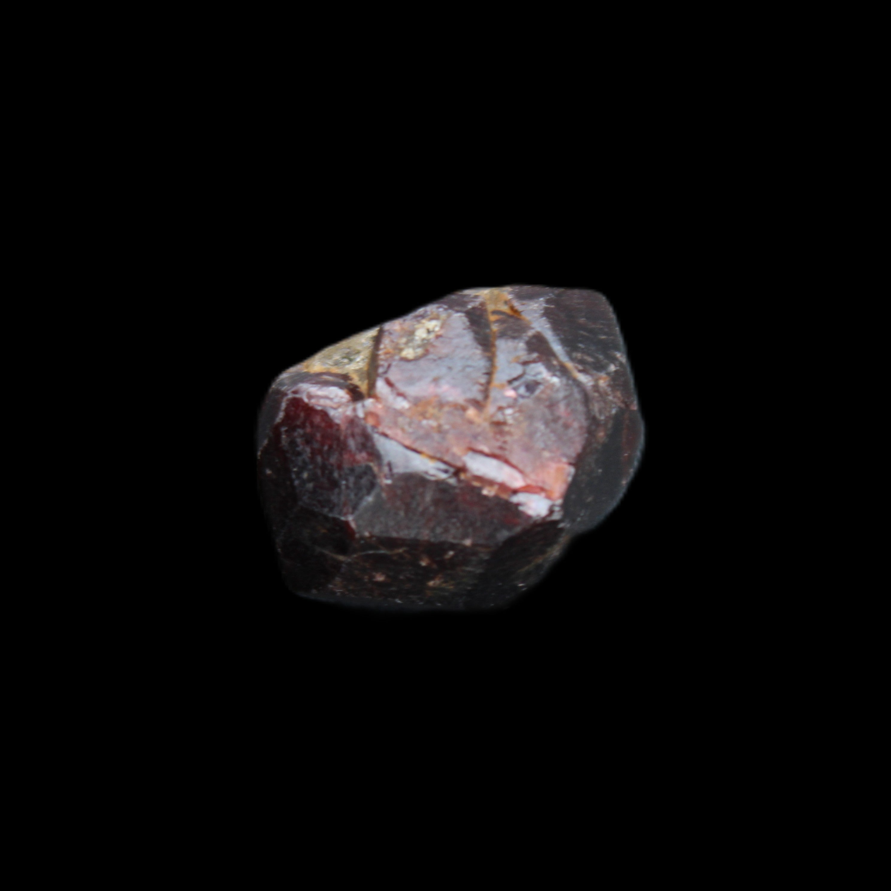 Red Pyrope Garnet crystal 25mm 19g in sunlight - Rocks and Things Store
