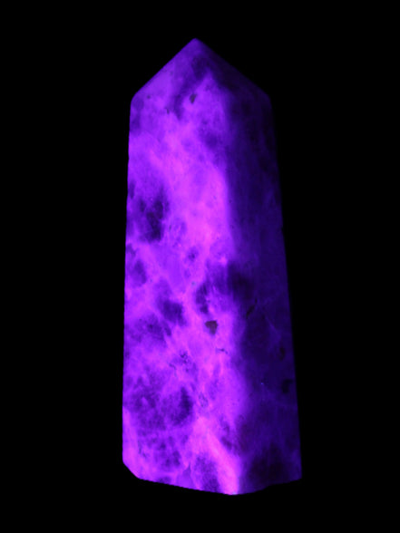 Arusha Quartz wand 67mm 49g in UV light - Rocks and Things Store