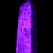 Arusha Quartz wand 67mm 49g in UV light - Rocks and Things Store
