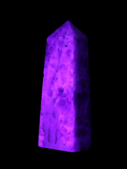 Arusha Quartz wand 67mm 49g in UV light - Rocks and Things Store