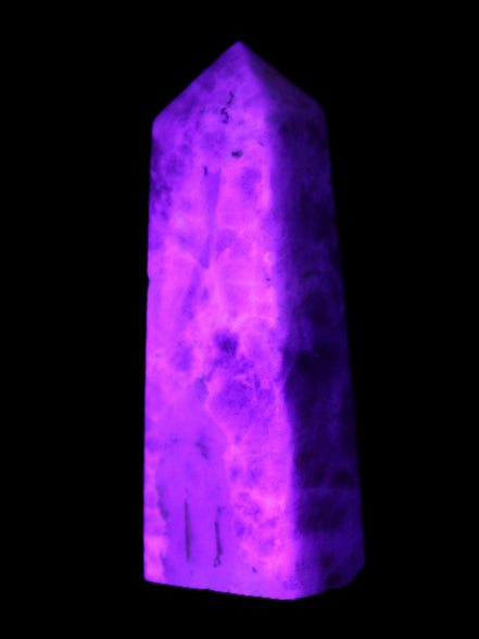 Arusha Quartz wand 67mm 49g in UV light - Rocks and Things Store