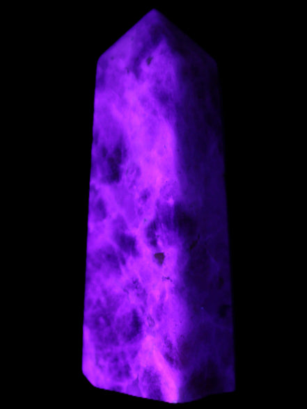 Arusha Quartz wand 67mm 49g in UV light - Rocks and Things Store