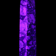 Llanite Que Sera Stone wand 89mm 75g in UV light - Rocks and Things Store