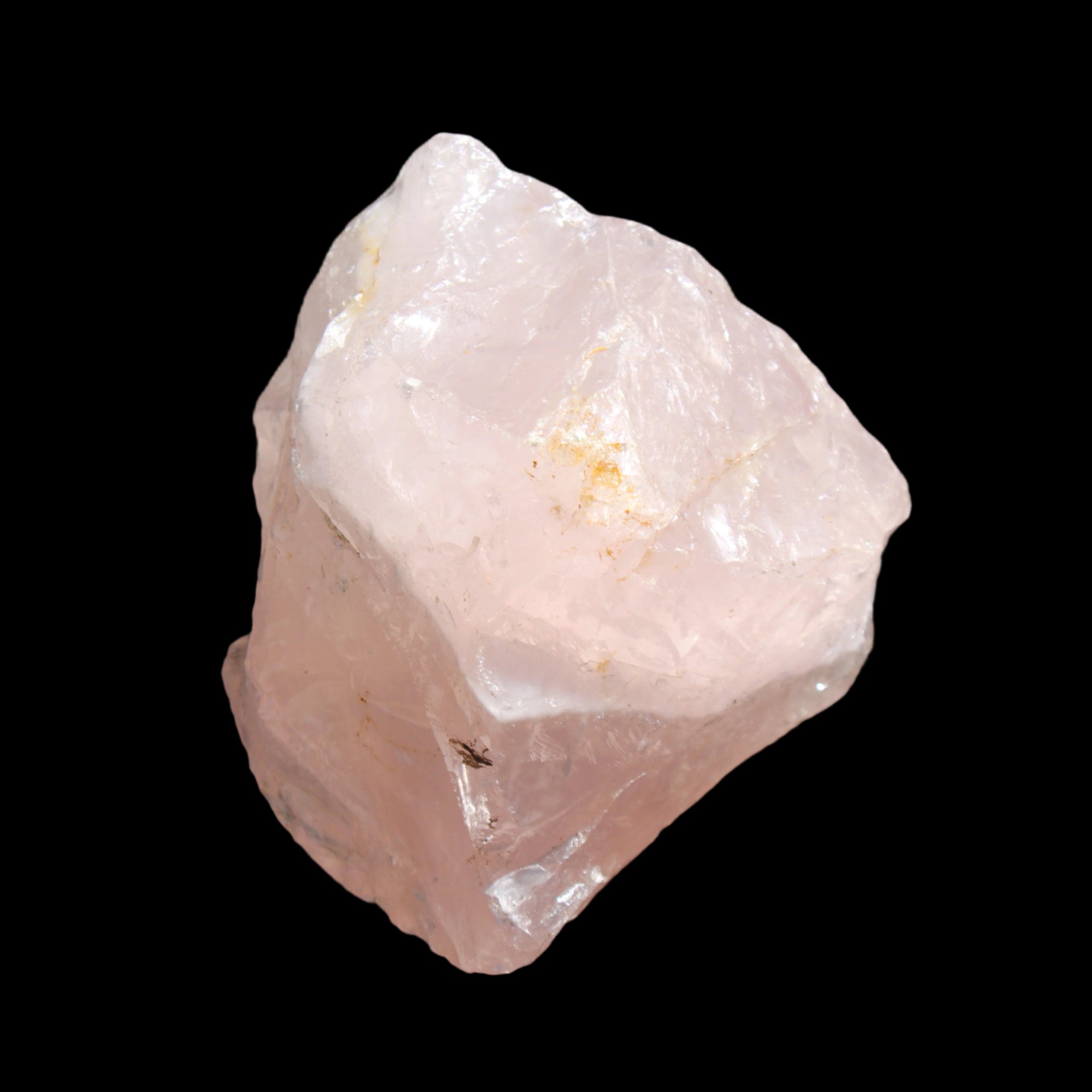 Natural Rose Quartz from Brazil 82*60*67mm 572g in sunlight - Rocks and Things Store