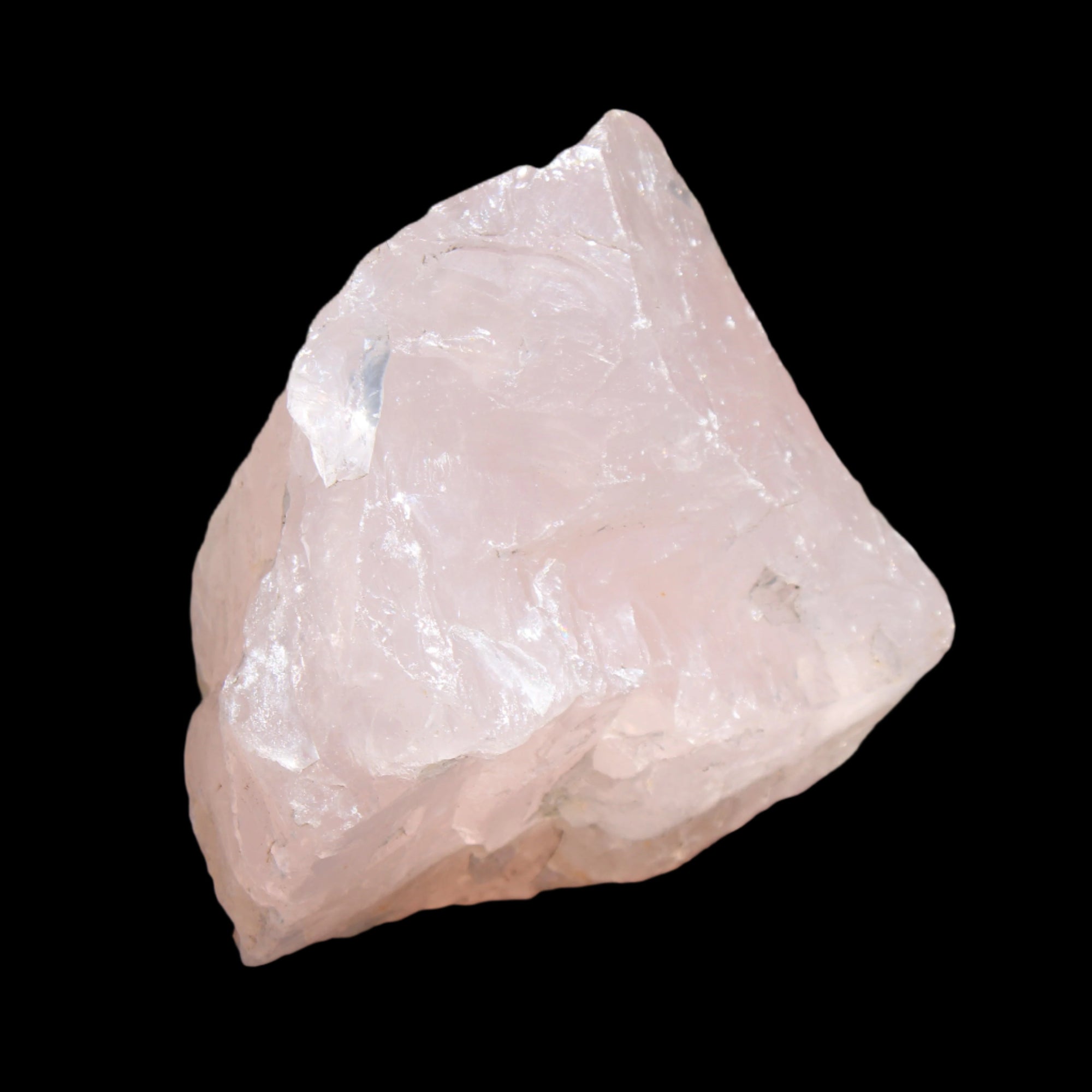 Natural Rose Quartz from Brazil 82*60*67mm 572g in sunlight - Rocks and Things Store