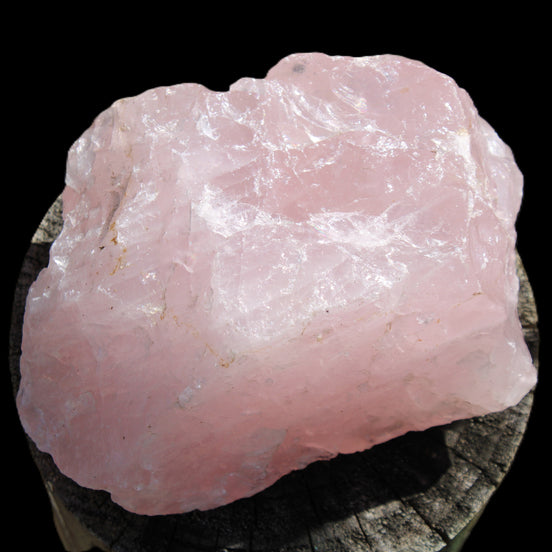 Natural Rose Quartz from Brazil 114*62*78mm 859g in sunlight - Rocks and Things Store