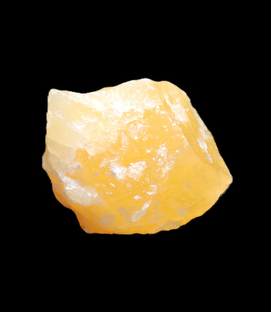 Natural Yellow Calcite crystal 37*21*41mm 43g in sunlight - Rocks and Things Store