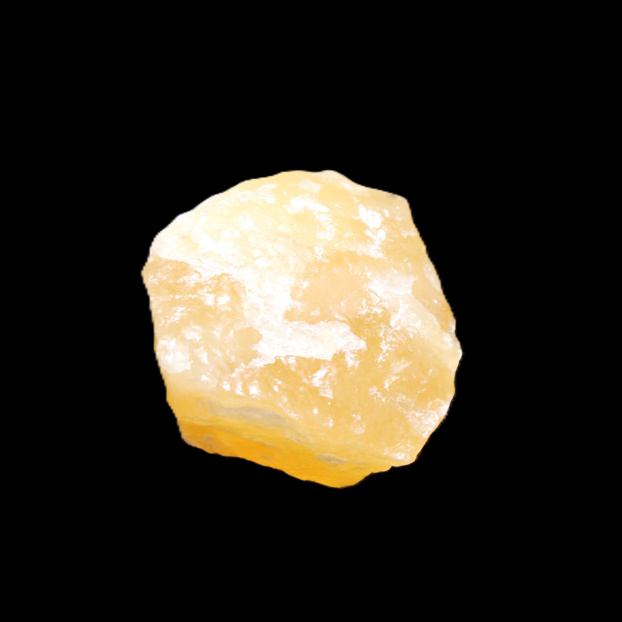 Natural Yellow Calcite crystal 37*21*41mm 43g in sunlight - Rocks and Things Store