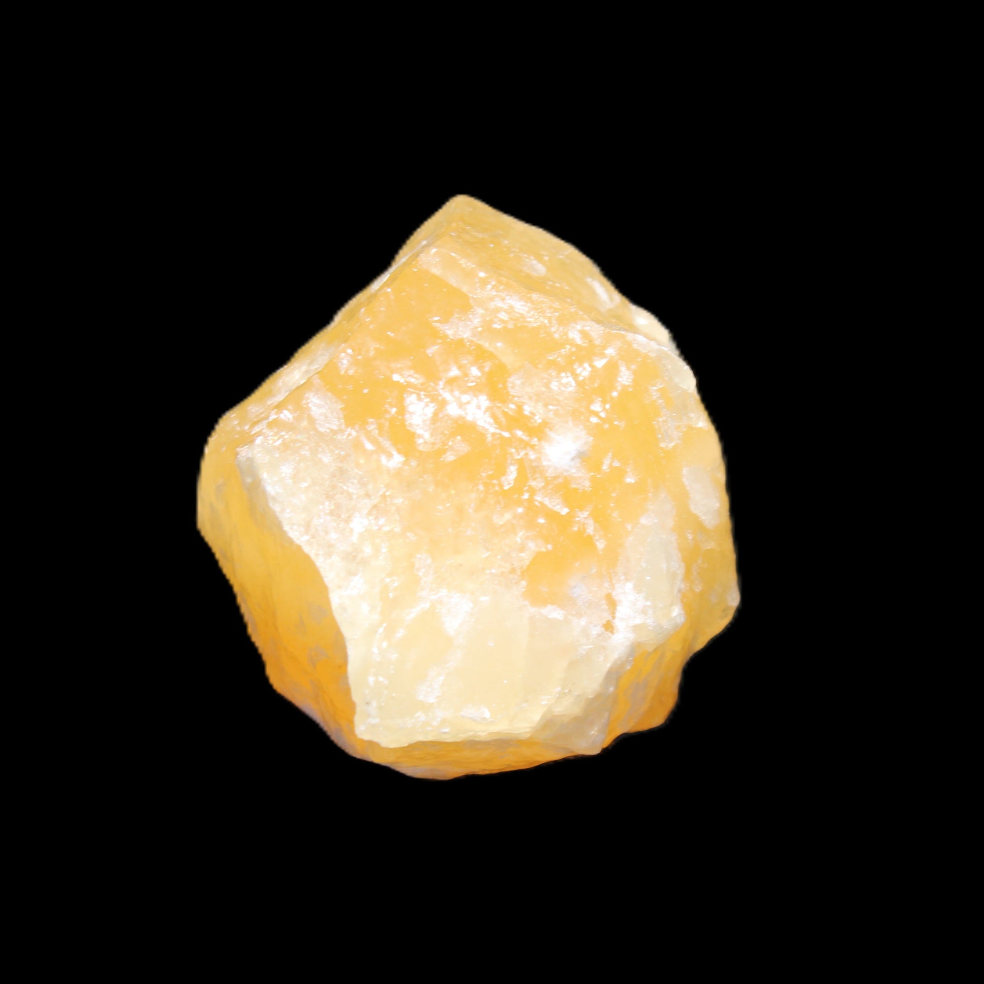 Natural Yellow Calcite crystal 37*21*41mm 43g in sunlight - Rocks and Things Store