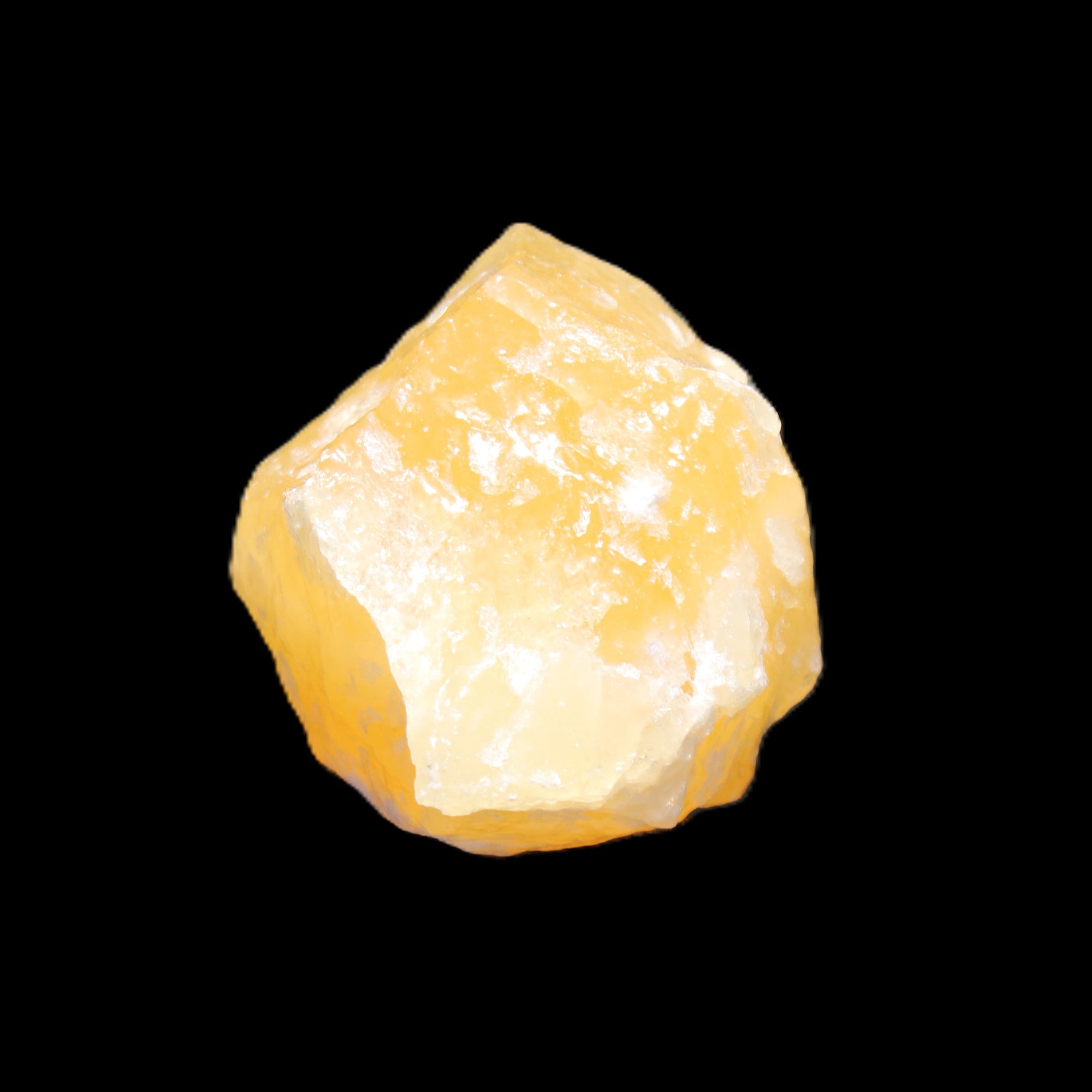 Natural Yellow Calcite crystal 37*21*41mm 43g in sunlight - Rocks and Things Store