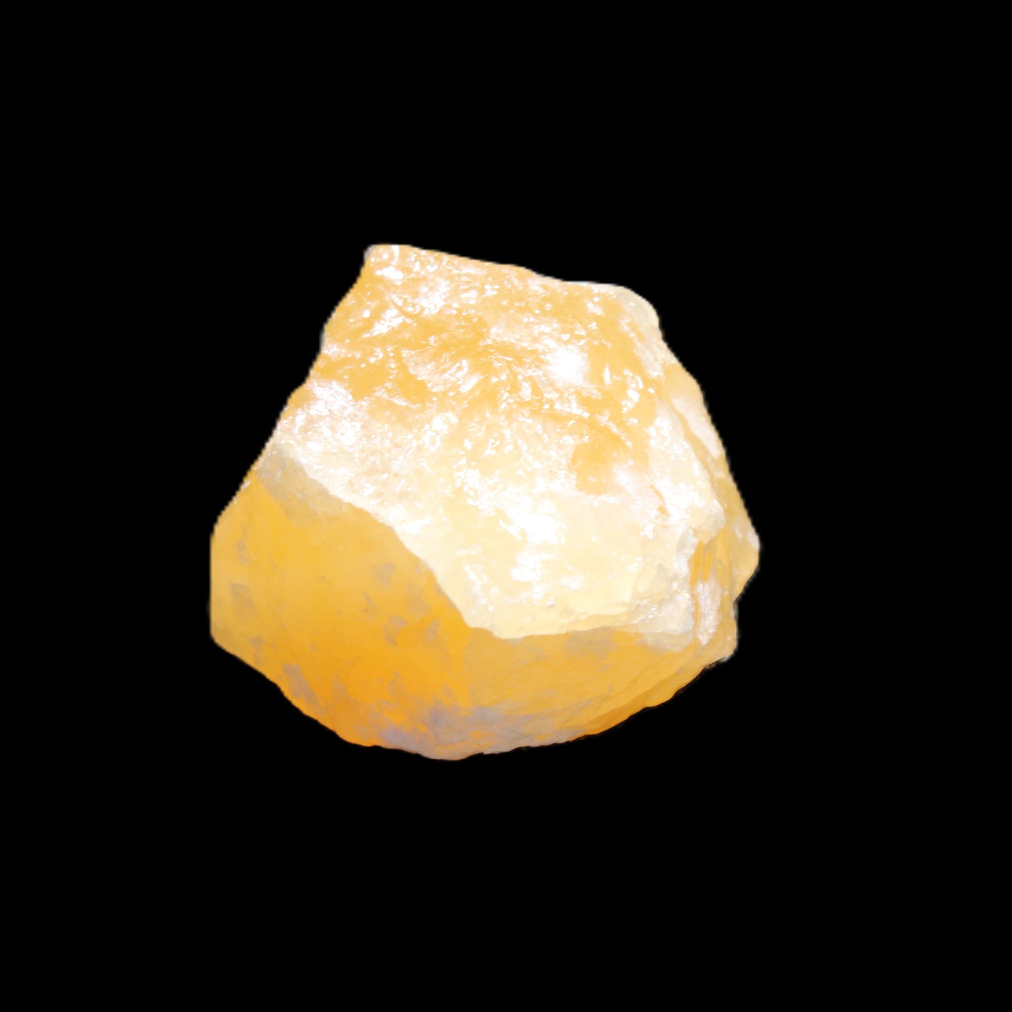 Natural Yellow Calcite crystal 37*21*41mm 43g in sunlight - Rocks and Things Store