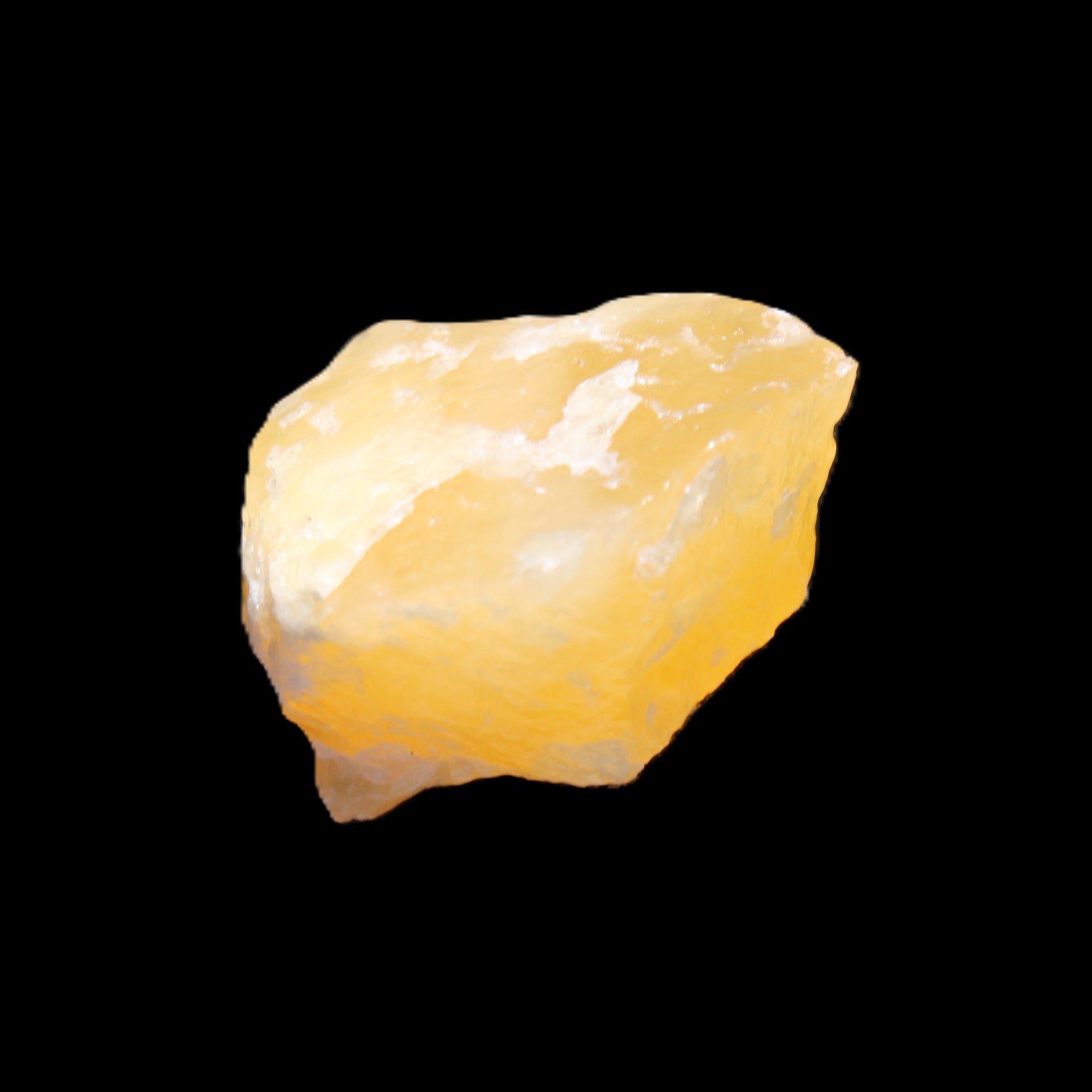 Natural Yellow Calcite crystal 37*21*41mm 43g in sunlight - Rocks and Things Store